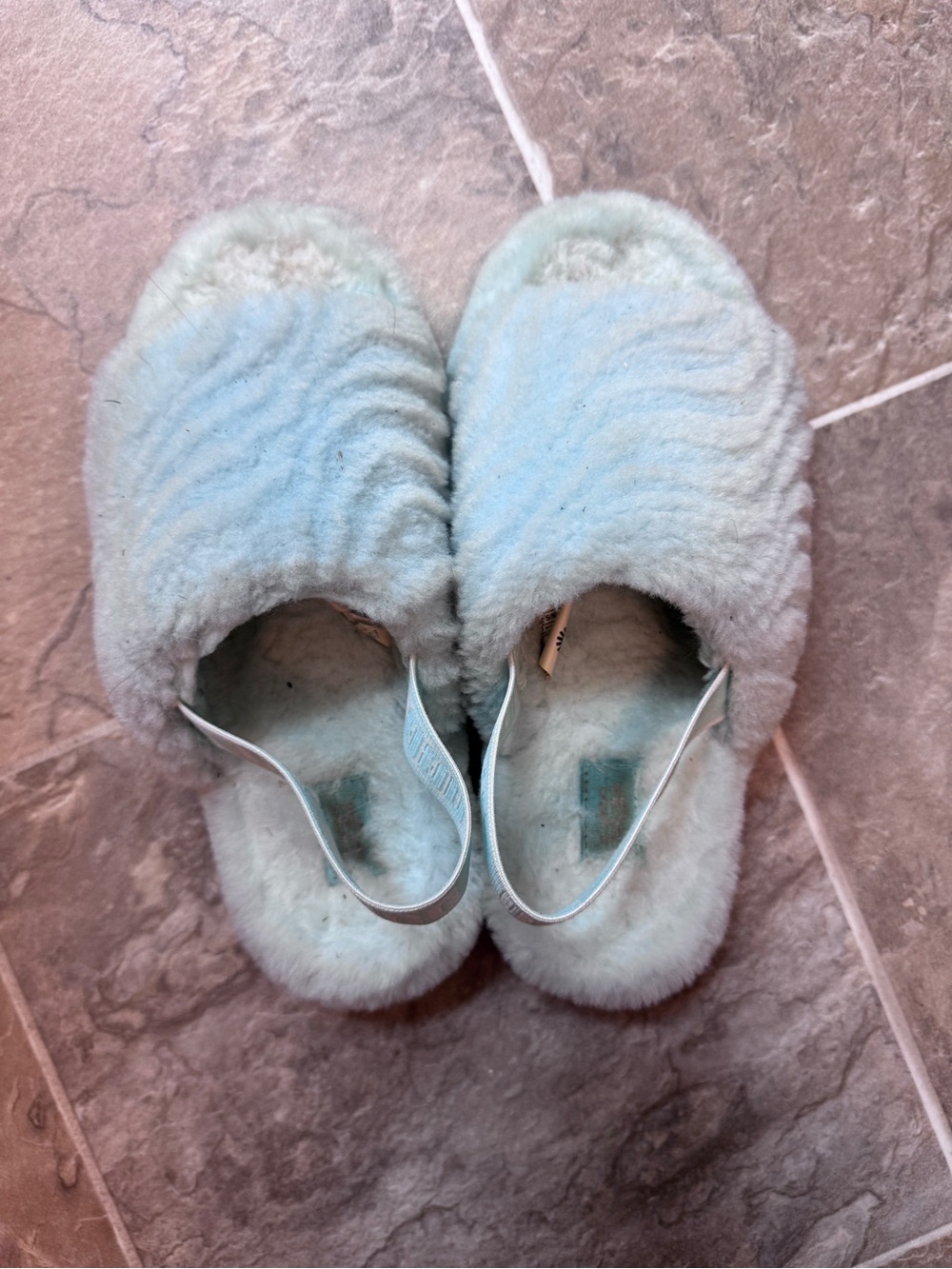 UGG Aqua Plush Slip-On Slippers with Heel Strap